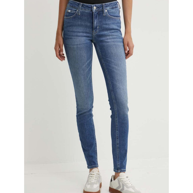 Jean skinny taille mi-haute bleu femme - Calvin Klein Jeans