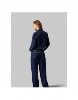 Veste en jean crop 90's bleu foncé femme - Calvin Klein Jeans