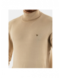 Pull col roulé fracas beige homme - Benson & Cherry