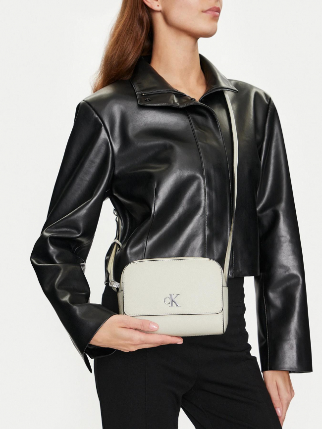 Sac bandoulière minimal monogram blanc femme - Calvin Klein Jeans