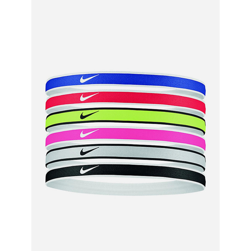 Pack de 6 bandeaux élastiques swoosh sport multicolore - Nike