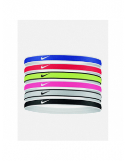 Pack de 6 bandeaux élastiques swoosh sport multicolore - Nike