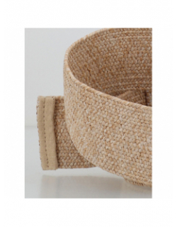 Ceinture en paille straw waist beige femme - Pieces