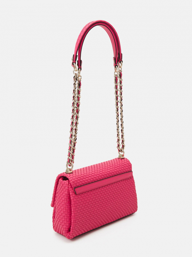 Sac bandoulière etel girlfriend satc rose femme - Guess