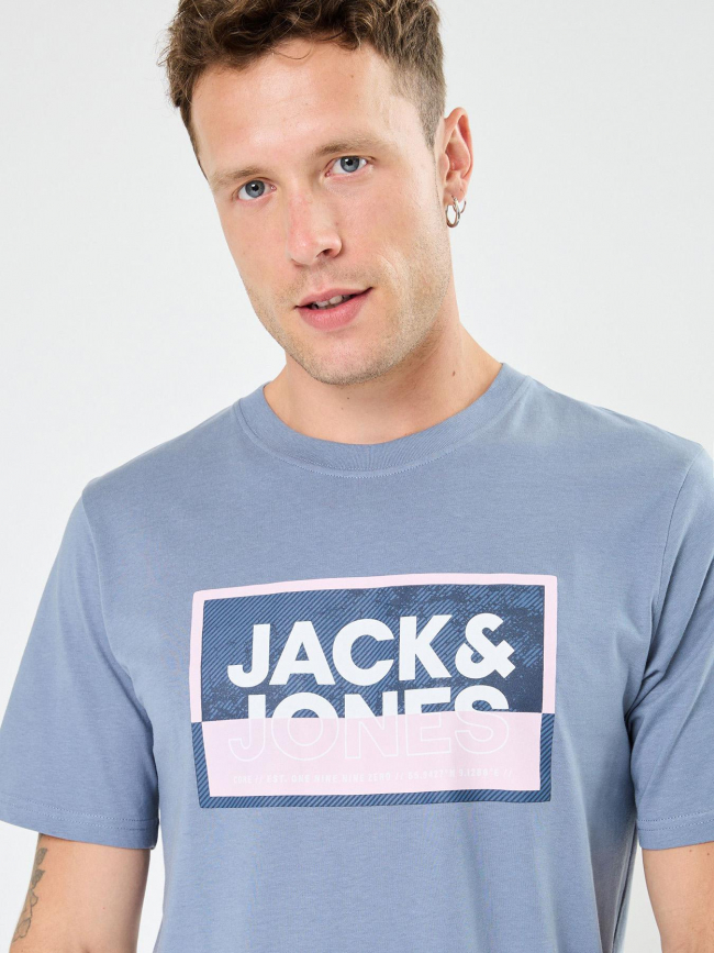 T-shirt logan summer gris rose homme - Jack & Jones