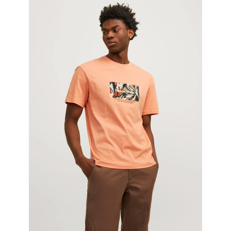 T-shirt sequoia orange homme - Jack & Jones