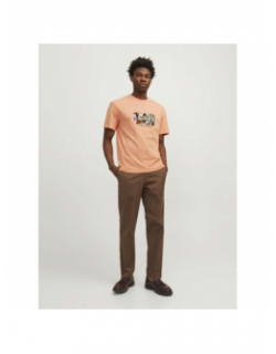 T-shirt sequoia orange homme - Jack & Jones