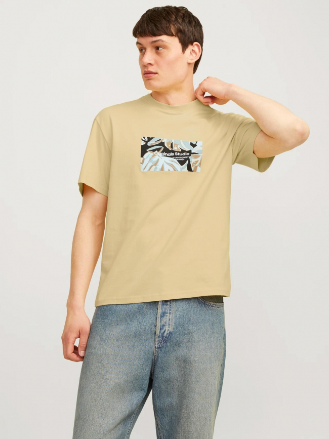 T-shirt sequoia jaune homme - Jack & Jones