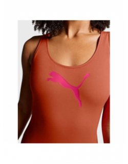 Maillot de bain 1 pièce logo orange femme - Puma