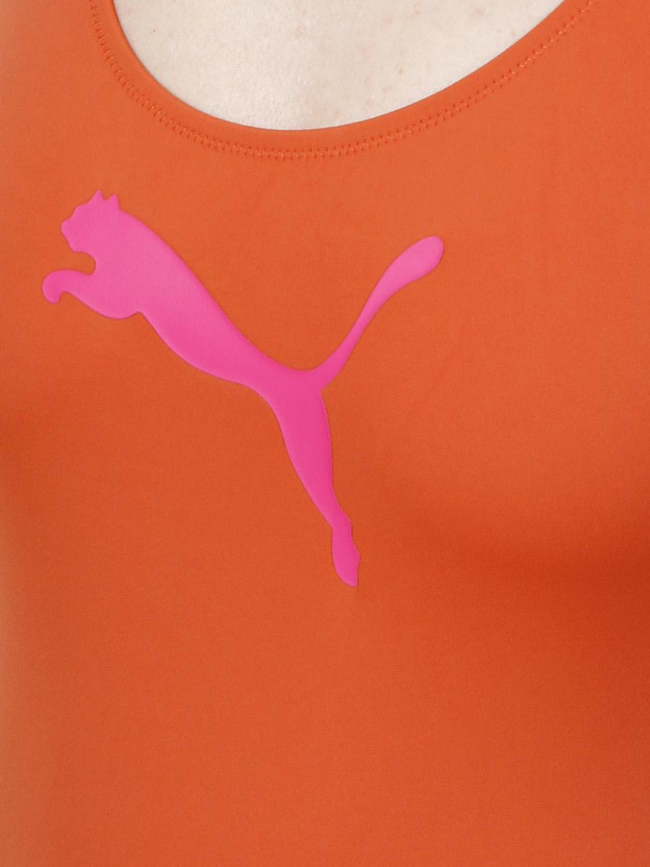 Maillot de bain 1 pièce logo orange femme - Puma