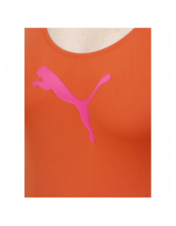 Maillot de bain 1 pièce logo orange femme - Puma