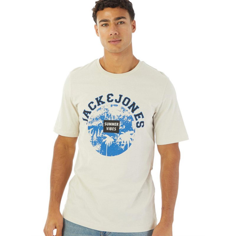 T-shirt palms beige homme - Jack & Jones