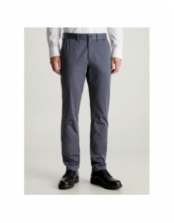 Pantalon satin stretch slim gris homme - Calvin Klein