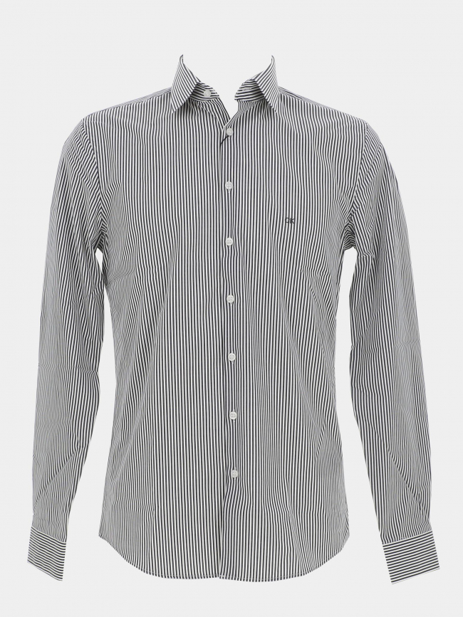 Chemise poplin stripe noir blanc homme - Calvin Klein