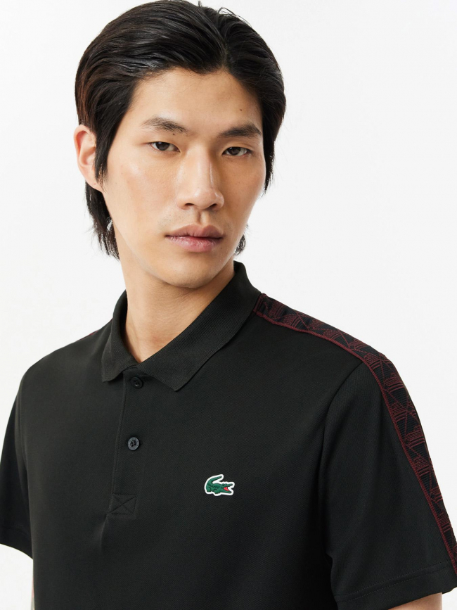 Polo sport regular logo noir homme - Lacoste