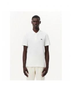 Polo uni regular logo blanc homme - Lacoste