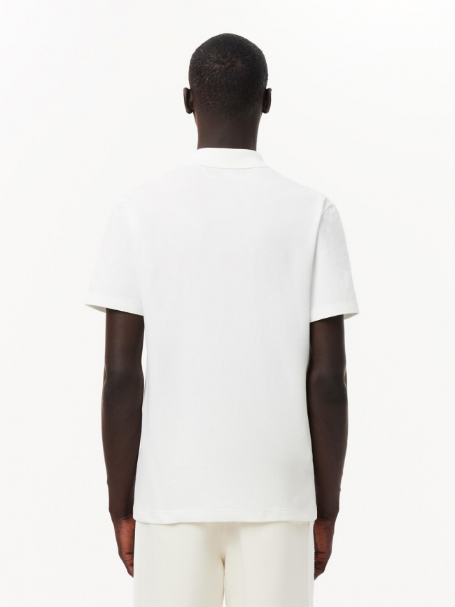 Polo uni regular logo blanc homme - Lacoste