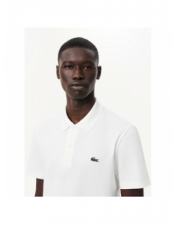 Polo uni regular logo blanc homme - Lacoste