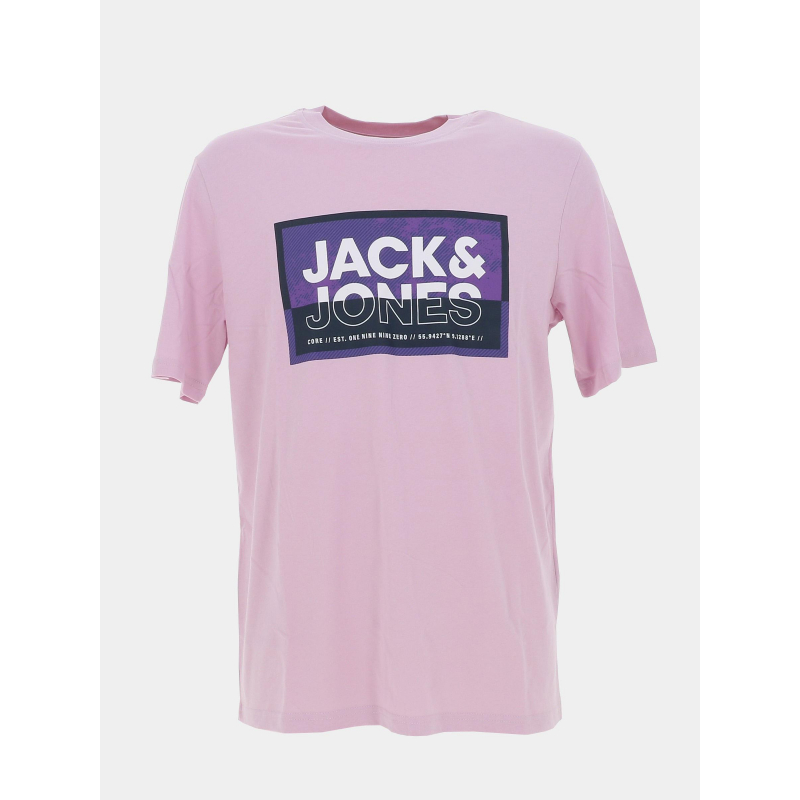 T-shirt logan rose violet homme - Jack & Jones