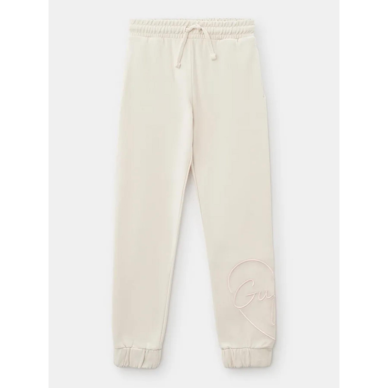 Jogging logo brodé active beige fille - Guess