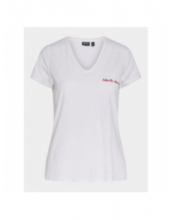 T-shirt liberté chérie blanc femme - Pieces