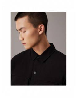 Chemise cargo overshirt noir homme - Calvin Klein Jeans