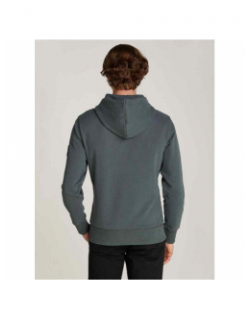 Sweat à capuche badge hoodie gris homme - Calvin Klein