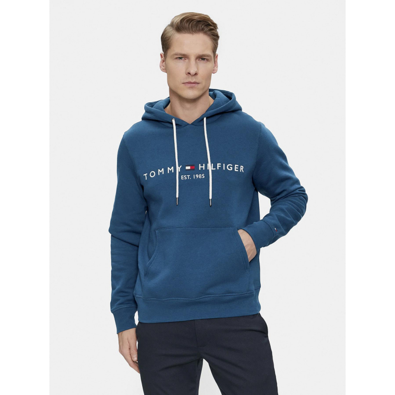 Sweat à capuche logo bleu homme - Tommy Hilfiger