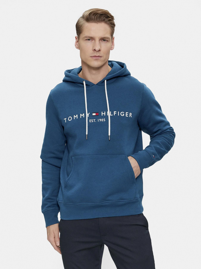 Sweat à capuche logo bleu homme - Tommy Hilfiger