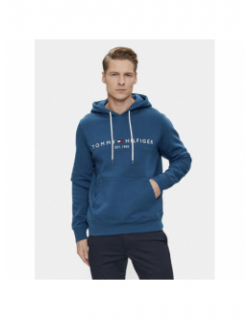 Sweat à capuche logo bleu homme - Tommy Hilfiger