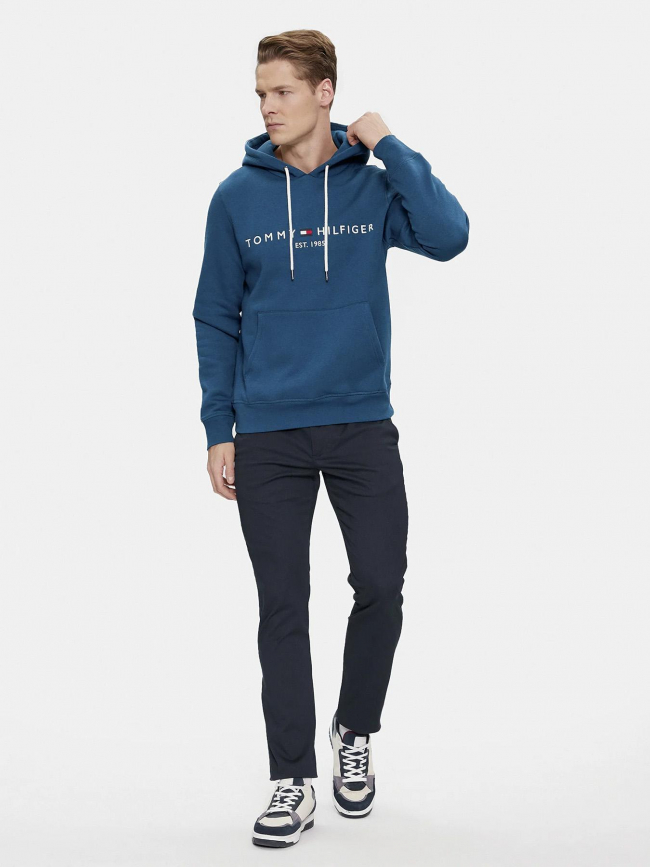 Sweat à capuche logo bleu homme - Tommy Hilfiger