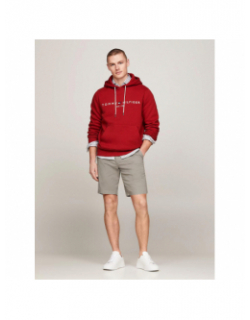 Sweat à capuche logo hoody rouge homme - Tommy Hilfiger