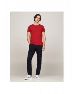 T-shirt stretch slim fit rouge homme- Tommy Hilfiger