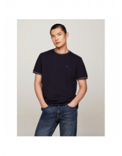 T-shirt rwb tipped collar bleu marine homme - Tommy Hilfiger