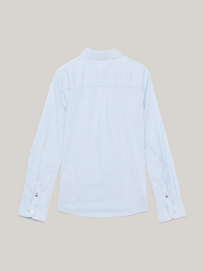 Chemise flex ithaca à rayures bleu blanc enfant - Tommy Hilfiger