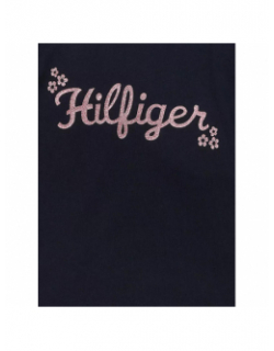 T-shirt flower glitter reg noir enfant - Tommy Hilfiger