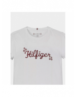 T-shirt flower glitter reg blanc fille | Tommy Hilfiger