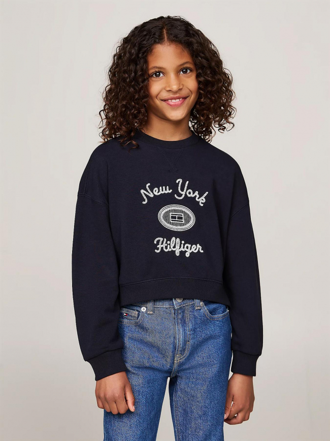 Sweat ny embroide bleu marine enfant - Tommy Hilfiger