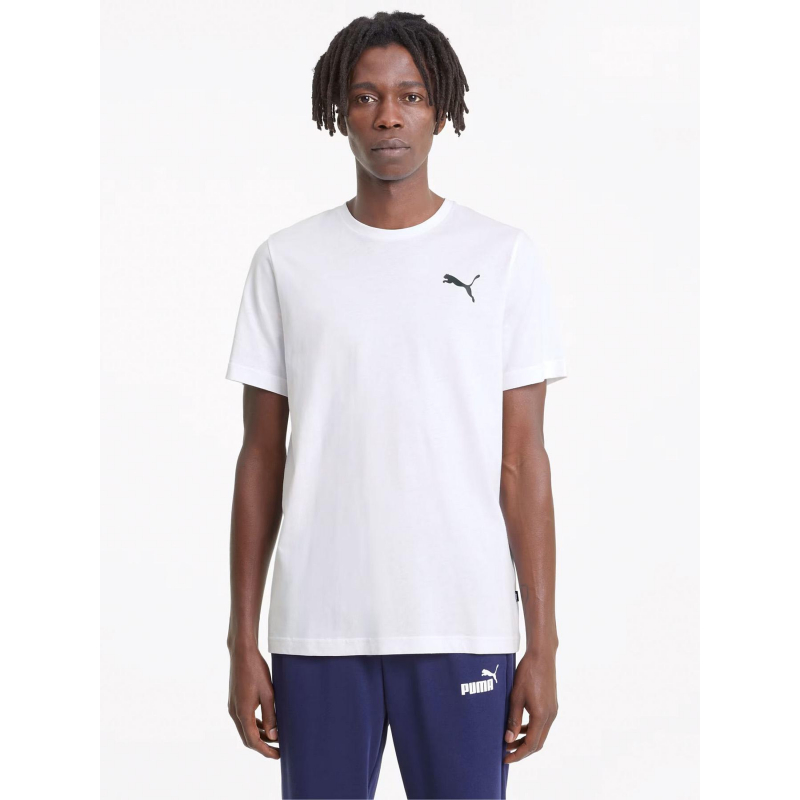 T-shirt essential cat logo blanc homme - Puma