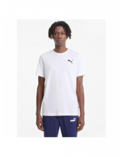 T-shirt essential cat logo blanc homme - Puma