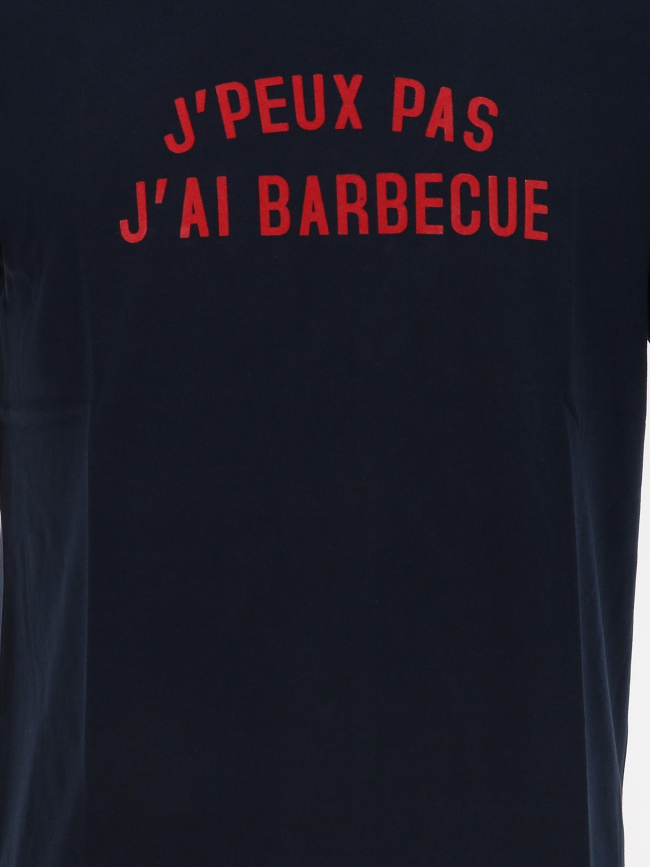 T-shirt j'peux pas j'ai barbecue bleu homme - Jack & Jones