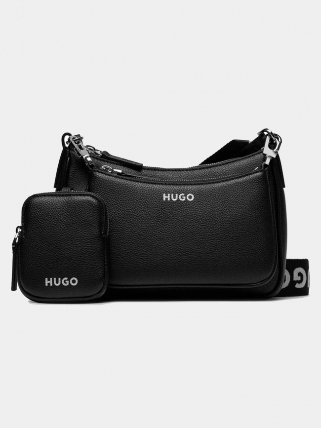 Sac bandoulière multi cross noir femme - Hugo