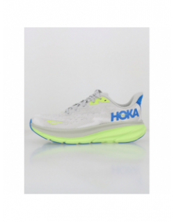 Chaussures de running clifton 9 blanc gris homme - Hoka