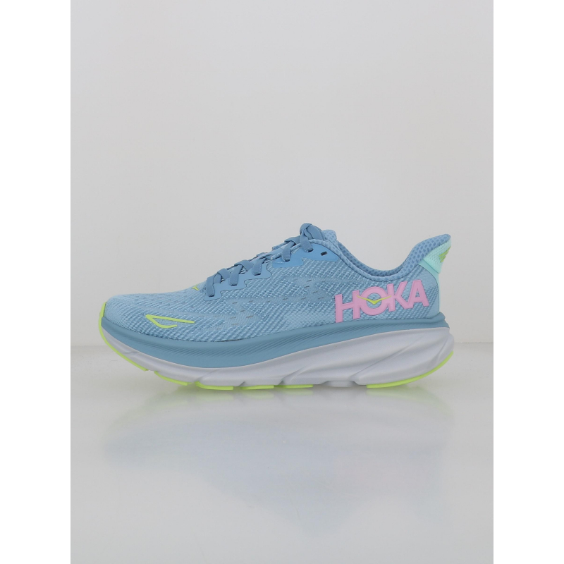 Chaussures de running clifton 9 bleu femme - Hoka