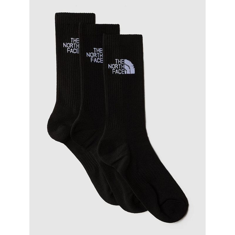 Pack de 3 paires de chaussettes multi sport noir adulte - The North