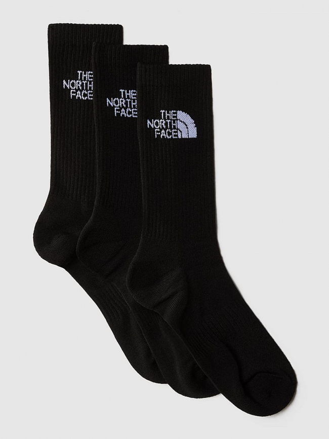 Pack de 3 paires de chaussettes multi sport noir adulte - The North