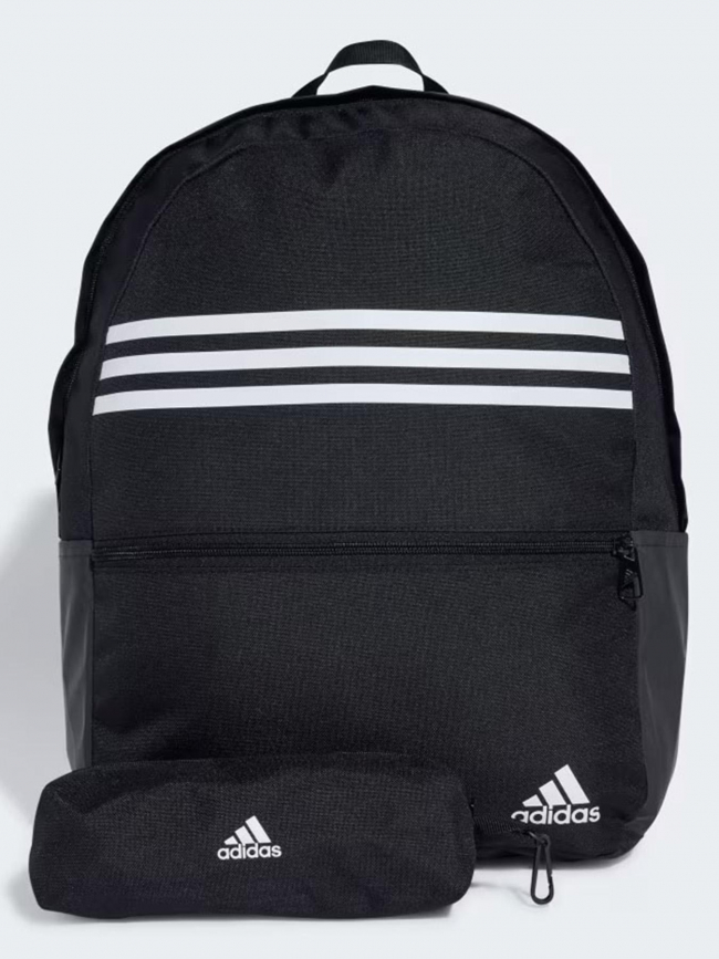 Sac à dos + trousse classic horizontal 3 bandes noir - Adidas