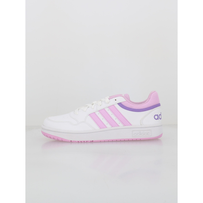 Baskets hoops 3.0 k blanc rose enfant - Adidas