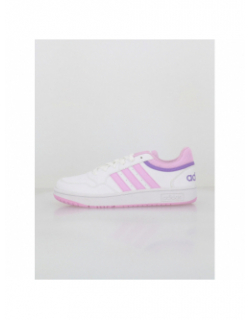 Baskets hoops 3.0 k blanc rose enfant - Adidas