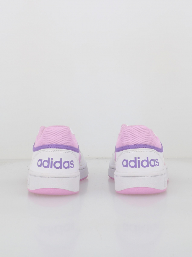 Baskets hoops 3.0 k blanc rose enfant - Adidas